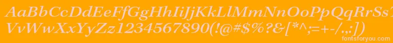 KeplerstdMediumextit Font – Pink Fonts on Orange Background