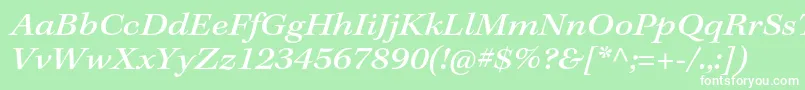 KeplerstdMediumextit Font – White Fonts on Green Background