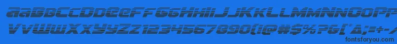 Terrangradital Font – Black Fonts on Blue Background