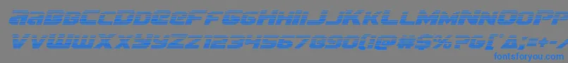 Шрифт Terrangradital – синие шрифты на сером фоне