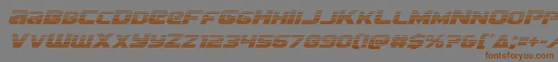 Шрифт Terrangradital – коричневые шрифты на сером фоне