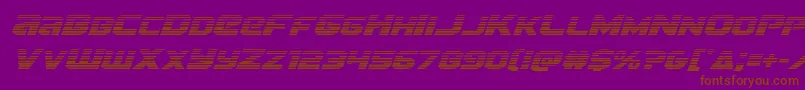 Terrangradital-fontti – ruskeat fontit violetilla taustalla