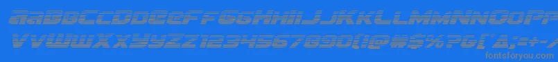 Terrangradital Font – Gray Fonts on Blue Background