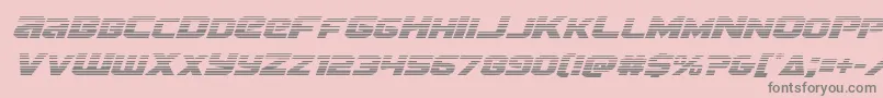 Terrangradital-fontti – harmaat kirjasimet vaaleanpunaisella taustalla