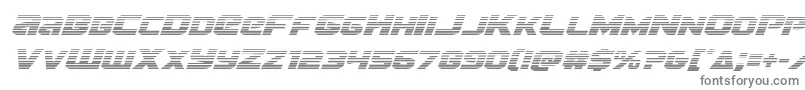フォントTerrangradital – 白い背景に灰色の文字