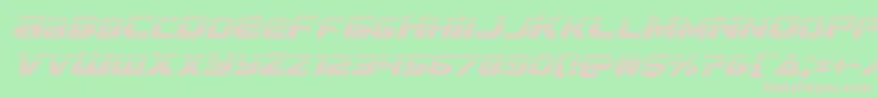 Шрифт Terrangradital – розовые шрифты на зелёном фоне