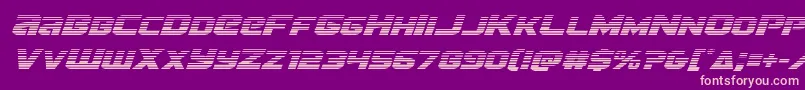フォントTerrangradital – 紫の背景にピンクのフォント