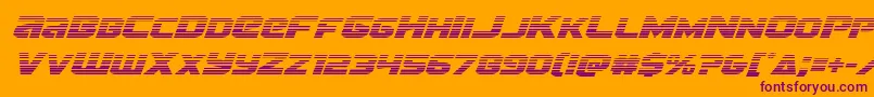 Шрифт Terrangradital – фиолетовые шрифты на оранжевом фоне