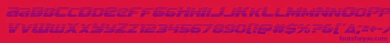Шрифт Terrangradital – фиолетовые шрифты на красном фоне