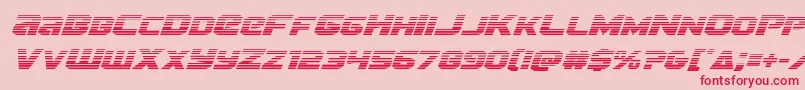 フォントTerrangradital – ピンクの背景に赤い文字