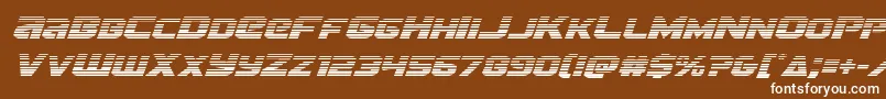 Шрифт Terrangradital – белые шрифты на коричневом фоне