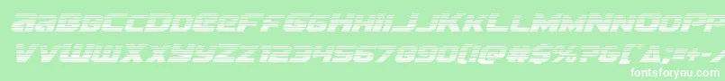 フォントTerrangradital – 緑の背景に白い文字