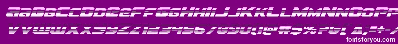 Шрифт Terrangradital – белые шрифты на фиолетовом фоне