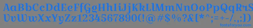 フォントCroissantoneRegular – 灰色の背景に青い文字