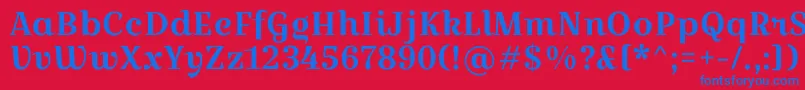 CroissantoneRegular Font – Blue Fonts on Red Background