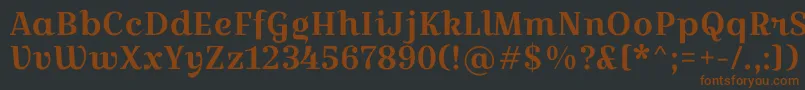 CroissantoneRegular Font – Brown Fonts on Black Background