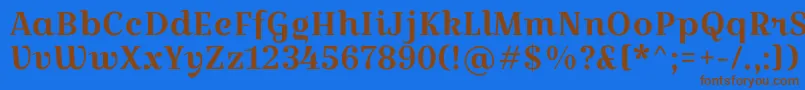 CroissantoneRegular Font – Brown Fonts on Blue Background