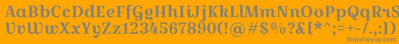 CroissantoneRegular Font – Gray Fonts on Orange Background