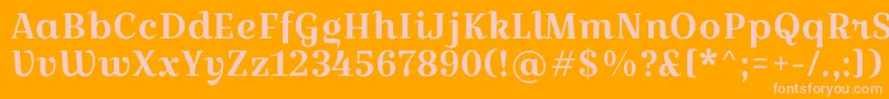 CroissantoneRegular Font – Pink Fonts on Orange Background