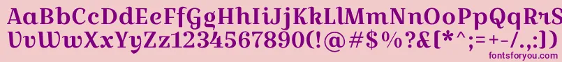 CroissantoneRegular Font – Purple Fonts on Pink Background