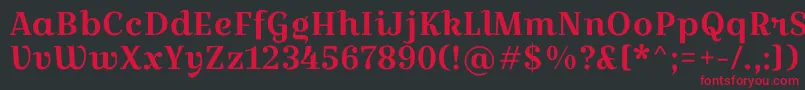 CroissantoneRegular Font – Red Fonts on Black Background