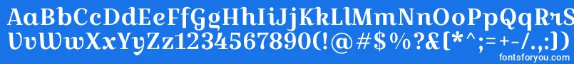 フォントCroissantoneRegular – 青い背景に白い文字