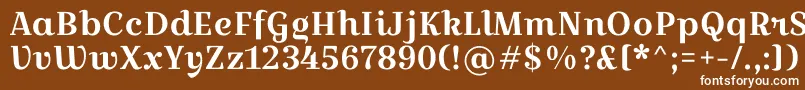 Czcionka CroissantoneRegular – białe czcionki na brązowym tle