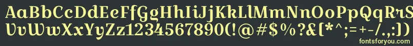 フォントCroissantoneRegular – 黒い背景に黄色の文字