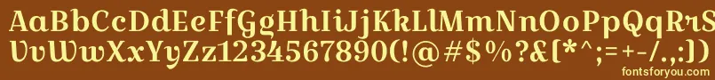 CroissantoneRegular Font – Yellow Fonts on Brown Background