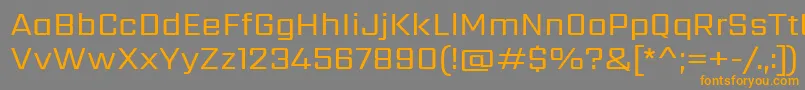 SarpanchRegular-Schriftart – Orangefarbene Schriften auf grauem Hintergrund
