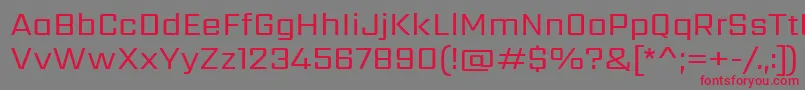 SarpanchRegular-Schriftart – Rote Schriften auf grauem Hintergrund