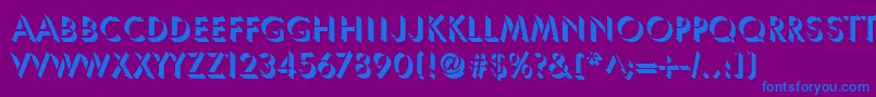 TennilleRegular Font – Blue Fonts on Purple Background