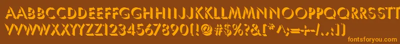 TennilleRegular Font – Orange Fonts on Brown Background