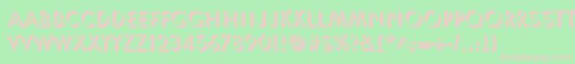 TennilleRegular Font – Pink Fonts on Green Background