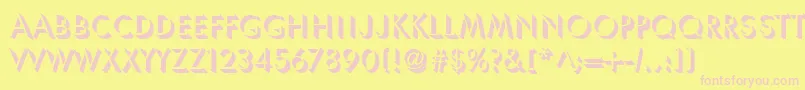 TennilleRegular Font – Pink Fonts on Yellow Background