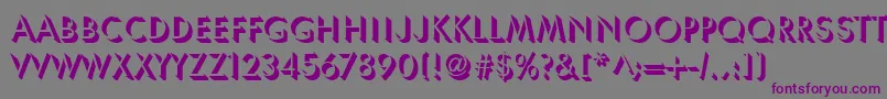 TennilleRegular Font – Purple Fonts on Gray Background