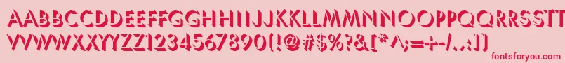 TennilleRegular Font – Red Fonts on Pink Background