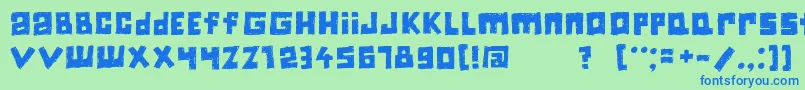 Jiczyn Font – Blue Fonts on Green Background