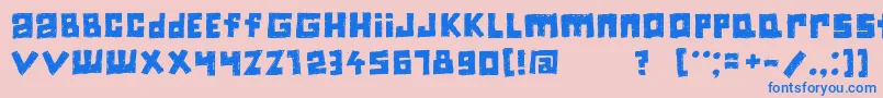 Jiczyn Font – Blue Fonts on Pink Background