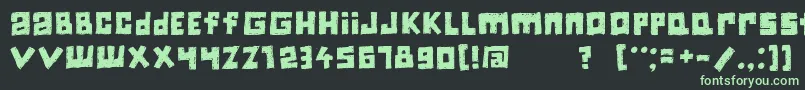 Шрифт Jiczyn – зелёные шрифты на чёрном фоне
