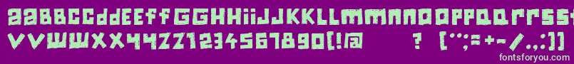 Jiczyn Font – Green Fonts on Purple Background