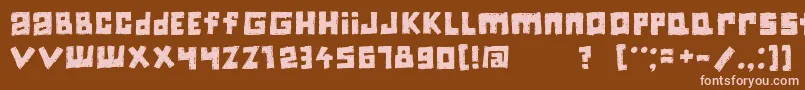 Jiczyn Font – Pink Fonts on Brown Background