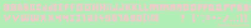 Jiczyn Font – Pink Fonts on Green Background