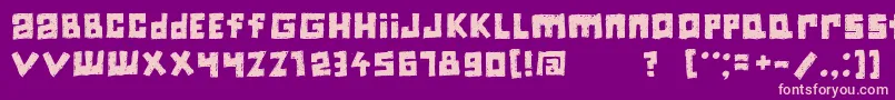 Jiczyn Font – Pink Fonts on Purple Background