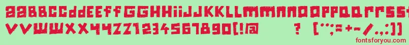 Jiczyn Font – Red Fonts on Green Background