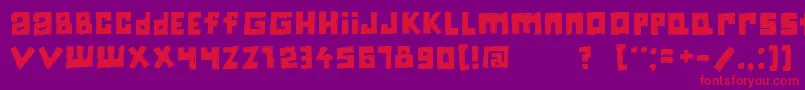 Jiczyn Font – Red Fonts on Purple Background