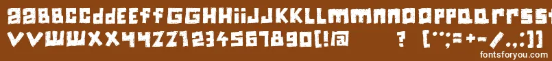 Шрифт Jiczyn – белые шрифты на коричневом фоне