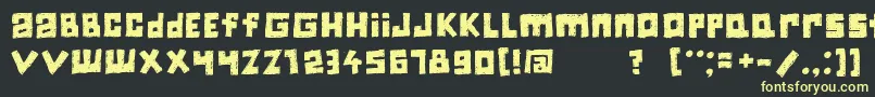 Jiczyn Font – Yellow Fonts on Black Background