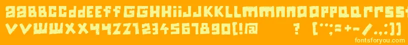 Jiczyn Font – Yellow Fonts on Orange Background