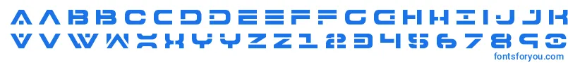 フォント7thservicetitle – 白い背景に青い文字